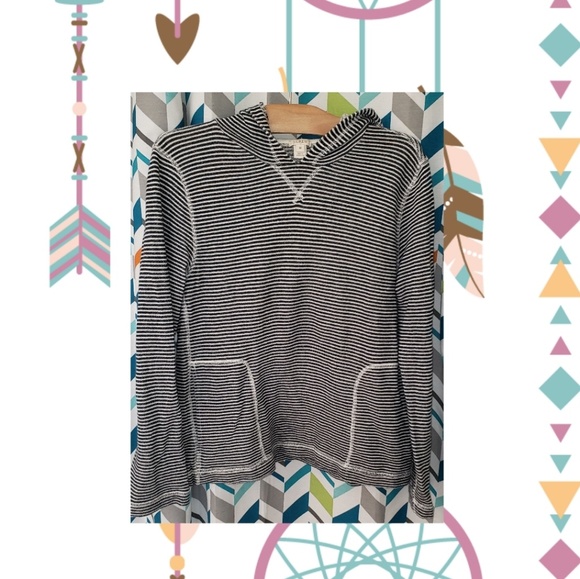 J. Crew Tops - J Crew Stripe Hoodie